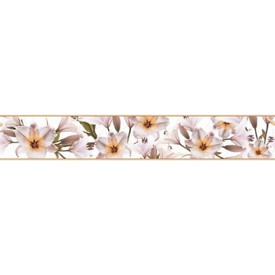 Samolepící bordura B 83-35-01, rozmer 5 m x 8,3 cm, ľalie staroružové, IMPOL TRADE