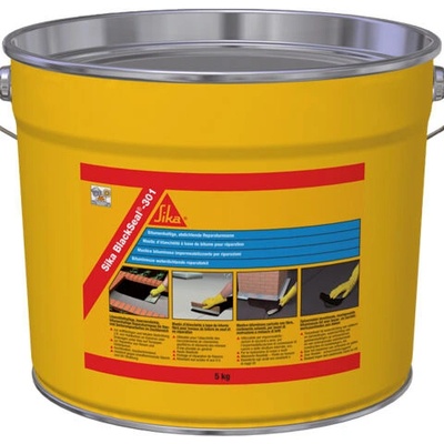 Sika BlackSeal-301 - Vláknem zesílená, bitumenová stěrka určená pro opravy hydroizolací (5KG)
