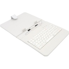 Kožené puzdro AIREN AiTab 2 s USB klávesnicou, 8", BIELE (rozloženie klávesov pre CZ/SK/DE/UK/US...)