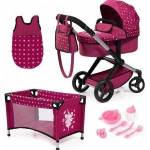 Bayer Doll stroller XEO, crib, sleeping bag pink with accessories 17067AB