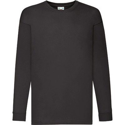 Fruit of the Loom Dětské triko s dlouhým rukávem 61-007-0 Black
