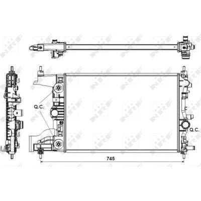 Chladič, chlazení motoru NRF 53153