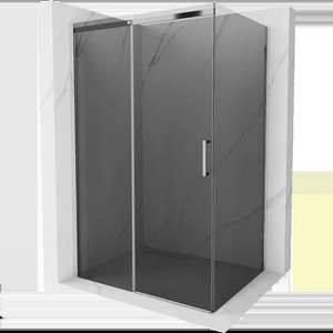 Mexen Omega плъзгаща се душ кабина 140 x 90 см, графит, хром - 825-140-090-01-40 (825-140-090-01-40)