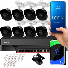 KENIK Surveillance Kit NVR-8CH 1TB 8 kamier