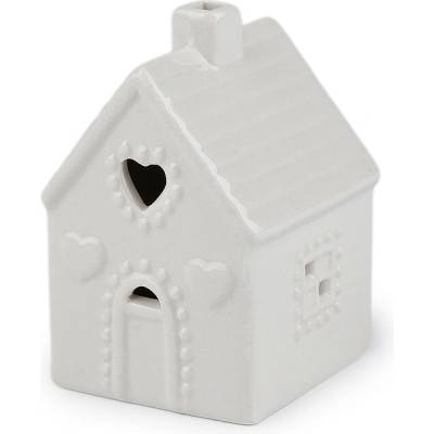 Porcelánový domeček svítící bílá 1 ks