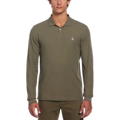 Original Penguin Блуза с яка Original Penguin Men's Long-Sleeve Pique Polo Shirt - Dusty Olive