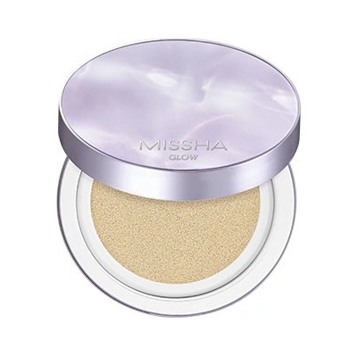 Missha Glow Layering Fit Cushion SPF50+/PA++++ No. 21 Vanilla rozjasňující cushion make-up pro dokonalé krytí 14 g
