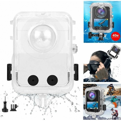 Voděodolné podvodní pouzdro Puluz pro DJI Osmo 360 pro potápění do vody 40 m / Pu1081t