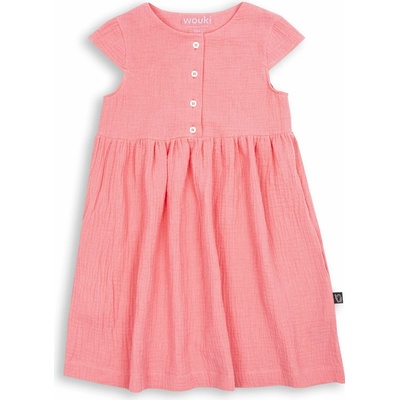 Wouki dievčenské šaty Seiren Coral Pink