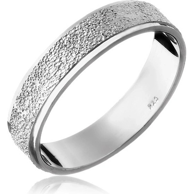 Šperky eshop Stříbrný prsten 925 pískovaný středový pás H11.14
