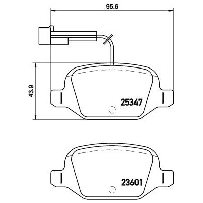 BREMBO Sada brzdových platničiek kotúčovej brzdy P23146