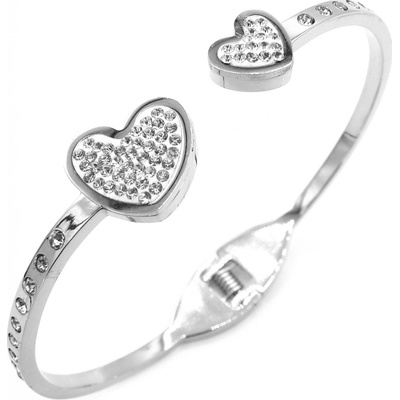 Steel Jewelry náramek srdce z chirurgické oceli NR220172