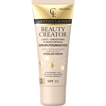 Christian Laurent Beauty Creator vyhladzujúci a hydratačný make-up na tvár s SPF25 10 light beige 30 ml