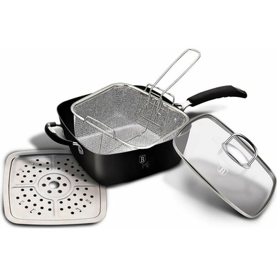 BERLINGERHAUS Panvica hlboká multifunkčná s fritovacím košom 24 cm Black Professional Line BH-6554