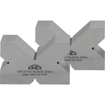 Image 1 of K-MET Закален V-образен блок с четири V-образни канала K-MET 1043-03-070 - 4x90°, 70 mm (чифт) (1043-03-070)