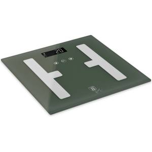 Berlinger Haus Диагностичен кантар за тяло със стъклена повърхност Matte Green 180kg 55627 (BH/9759)