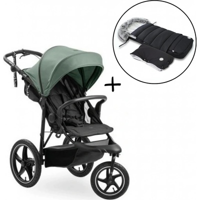 Hauck Runner 3 Jungle Green 2024 + Fusak a rukávnik JOMK Northern Black