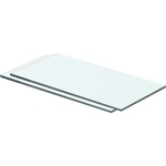 vidaXL Рафтове, 2 бр, панели прозрачно стъкло, 40x15 см (3051553)