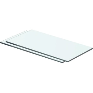 vidaXL Рафтове, 2 бр, панели прозрачно стъкло, 40x15 см (3051553)