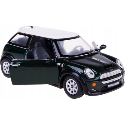 KINSMART MINI COOPER S KOVOVÝ MODEL ZELENÝ 1:28