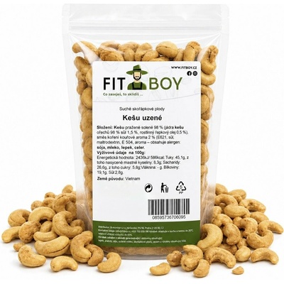 FITBOY Kešu údené 250 g
