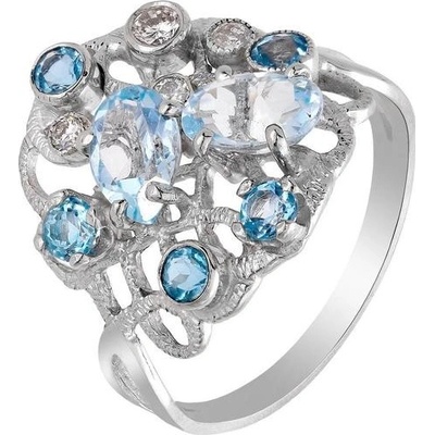 Zlaton Prsten bílé zlato s diamanty 000141611233