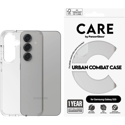 Panzer Гръб Care by PanzerGlass за Samsung Galaxy S25, Flagship Case, Urban Combat, Прозрачен