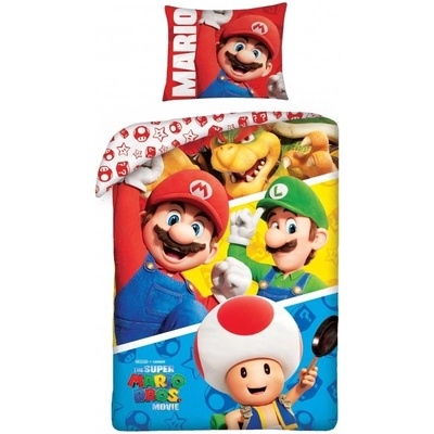 Halantex obojstranné bavlna obliečky SUPER MARIO 140x200 70x90