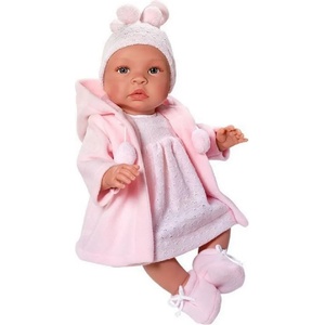 Asi Dolls Кукла бебе Asi Dolls - Лея, с розово палто, 46 cm (0181620)