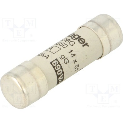 HAGER LF408G Pojistka: tavná; gG; 8A; 690VAC; kulatý,průmyslová; 14x51mm