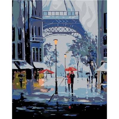 zuty Malování podle čísel Zima a Eiffelova věž 40 x 50 cm vypnuté plátno na rám