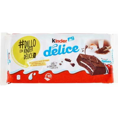 Kinder delice čokoládový koláčik s mliečnym krémom 10 x 39 g