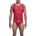 Мъжко секси боди, прозрачно и изрязано - MOB Bodysheer Red L/XL (D-243562)