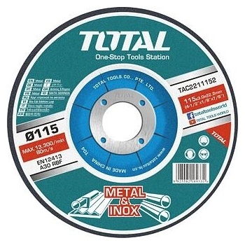 Total Řezný kotouč 115 x 3,0 x 22,2 mm TAC2211155 10 ks