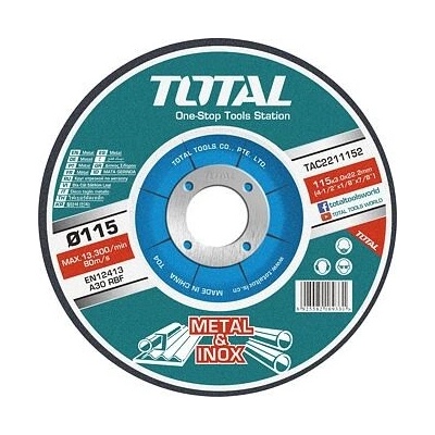 Total Řezný kotouč 115 x 3,0 x 22,2 mm TAC2211155 10 ks