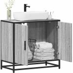 vidaXL Шкаф за мивка в банята Grey Sonoma Инженерна дървесина (849267)