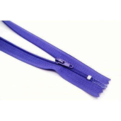 Nedeliteľný jemný plastový špirálový zips (veľkosť číslo 3) rôzne farby - dĺžka 12 cm - 60 cm 50 cm Ametystová