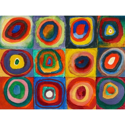 Plagát, Obraz - Concentric rings, Wassily Kandinsky, 40 × 30 cm