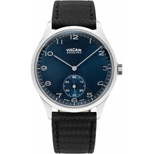 Vulcain Grand Prix - Small Second Blue - Black Carbon Leather Strap