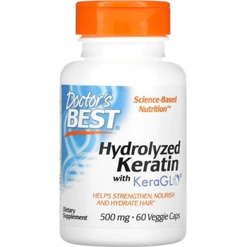 Image 1 of Doctor's Best Hydrolyzed Keratin 500 mg | with KeraGLO® [60 капсули]