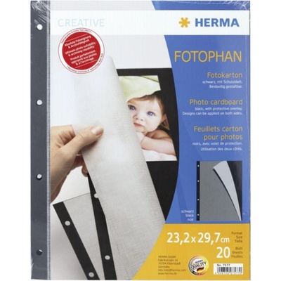 Herma Photo Carton black 20 Sheets 7577