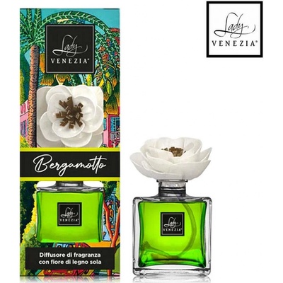 Lady Venezia Naif Bergamotto Bergamot aroma difuzér s květem 100 ml
