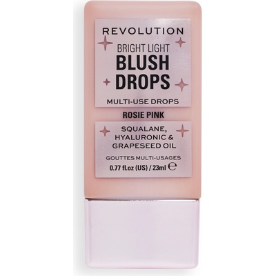 Revolution Bright Light Blush Drops Pink Rosie Lícenka 23 ml