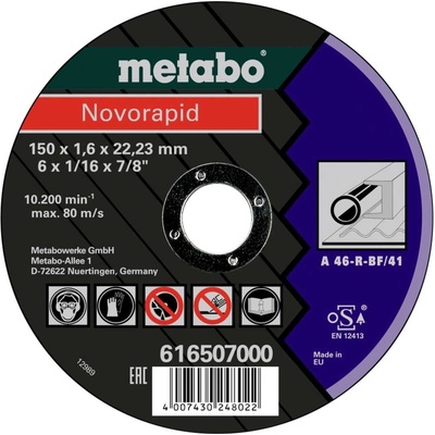 Metabo Rezný kotúč rovný 150 x 1,6 x 22,23 mm 616507000 25 ks