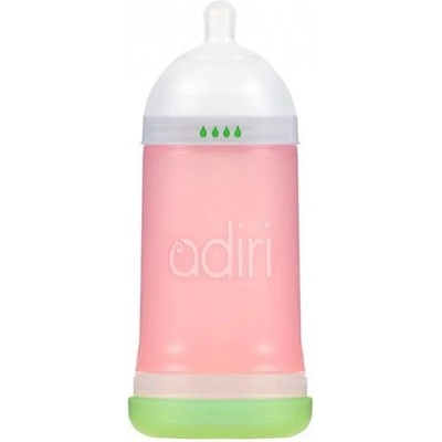 Adiri kojenecká lahvička Nurser silnější průtok růžová 281 ml
