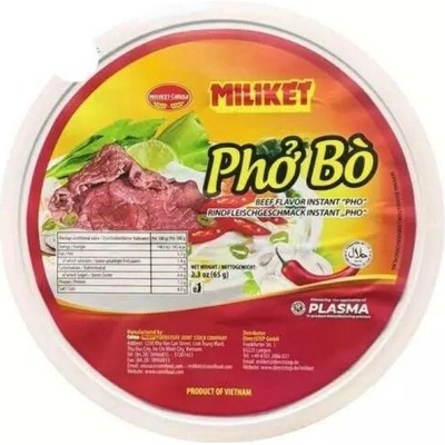 Miliket instantní rýžové nudle hovězí 65 g