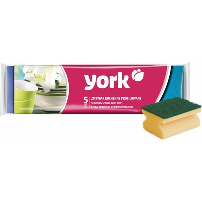 YORK Houbička na nádobí profilovaná 5 ks