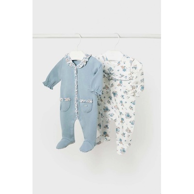 Dětské bavlněné dupačky Mayoral Newborn 2pack .E.Newborn.K.BYH modrá – Zboží Dáma