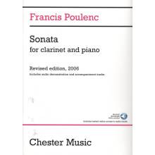 Francis Poulenc SONATA for Clarinet and Piano + Audio Online / klarinet + klavír