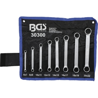 BGS Technic Sada obojstranných očkových kľúčov veľmi ploché 6 - 22 mm 8-dielna BGS 30300